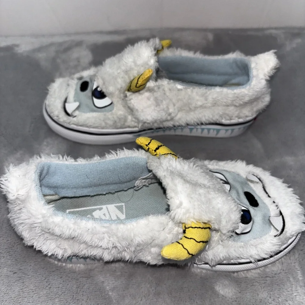 Vans Toddler Size 9 Monster Yeti Furry Slip-On Sneakers